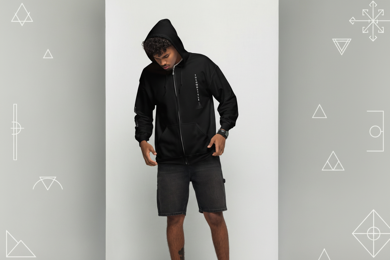 TOS-ECHO | Unisex Heavy Blend Zip Hoodie T.O.S